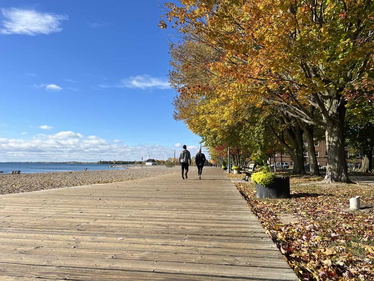 The Beaches Toronto Boardwalk in Fall