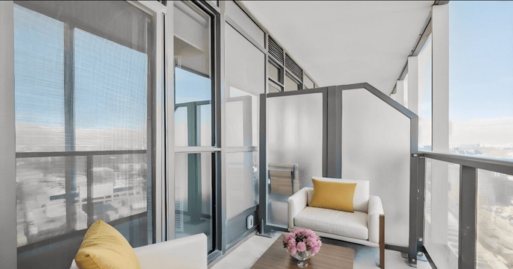 condo balcony view at 50 Ordnance St